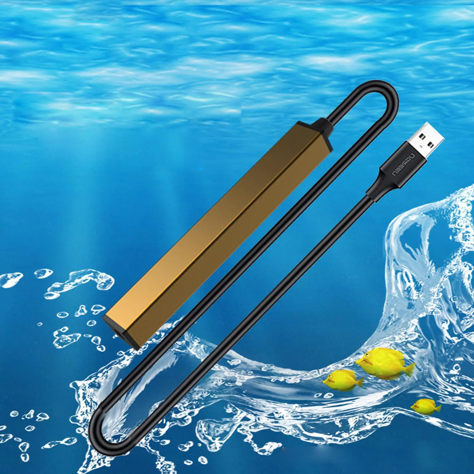Small Aquarium Fish Tank Submersible Mini Flat Heater Up to 2.5L Aquariums, 5 Watts
