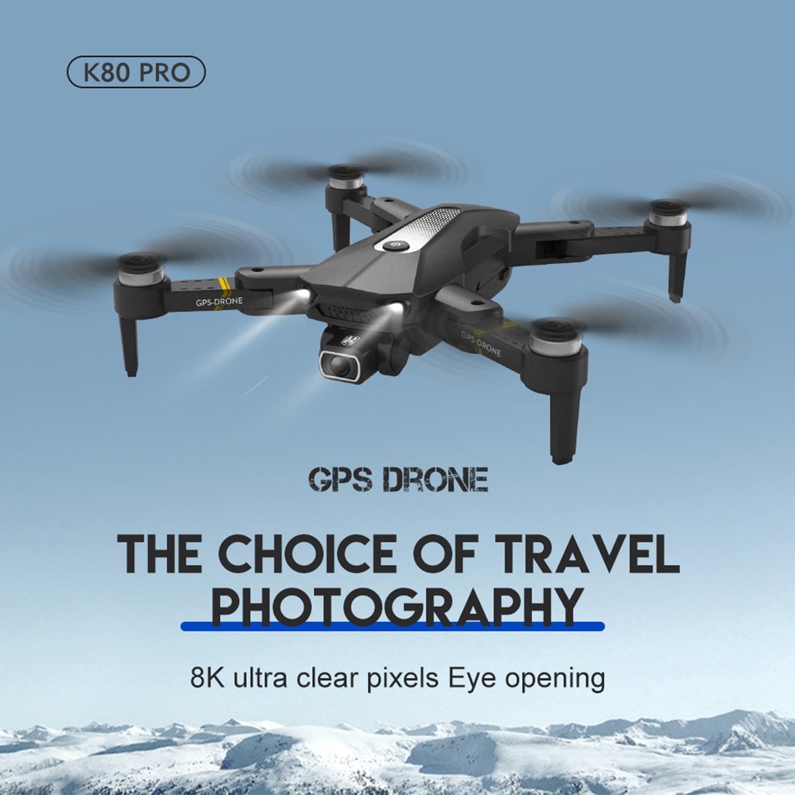 K80 Pro Drones with Camera for Adults Quadcopter 20 Mins  Time with GPS Return Home Auto Return Home