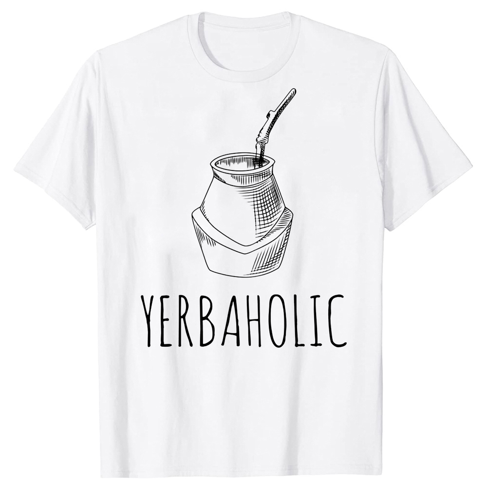 Yerba holic Yerba Mate Liebhaber lustige T-Shirts Argentinien Argentinien Vatertag Geburtstags geschenke Sommer Stil T-Shirt Herren Kleidung – Detail 2