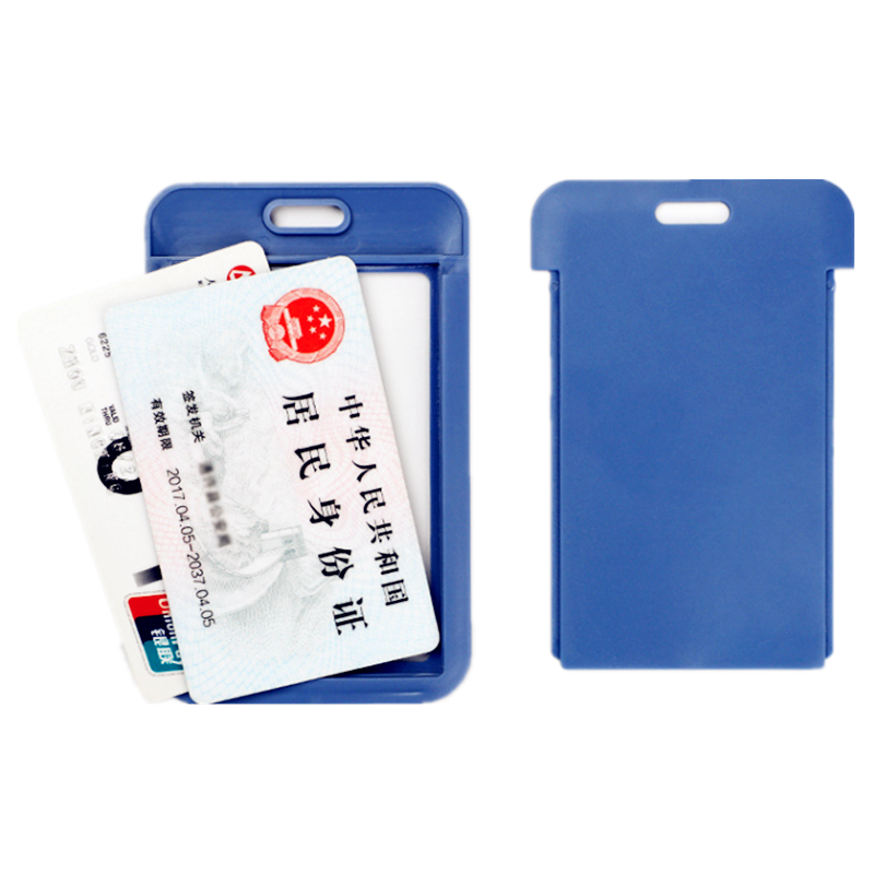 Fashion Slide Badge Holder Candy Color Nylon Lanyard Easy Push Case ID Tag Working Permit Work Pass Card Case Sleeve für Mitarbeiter – Detail 4