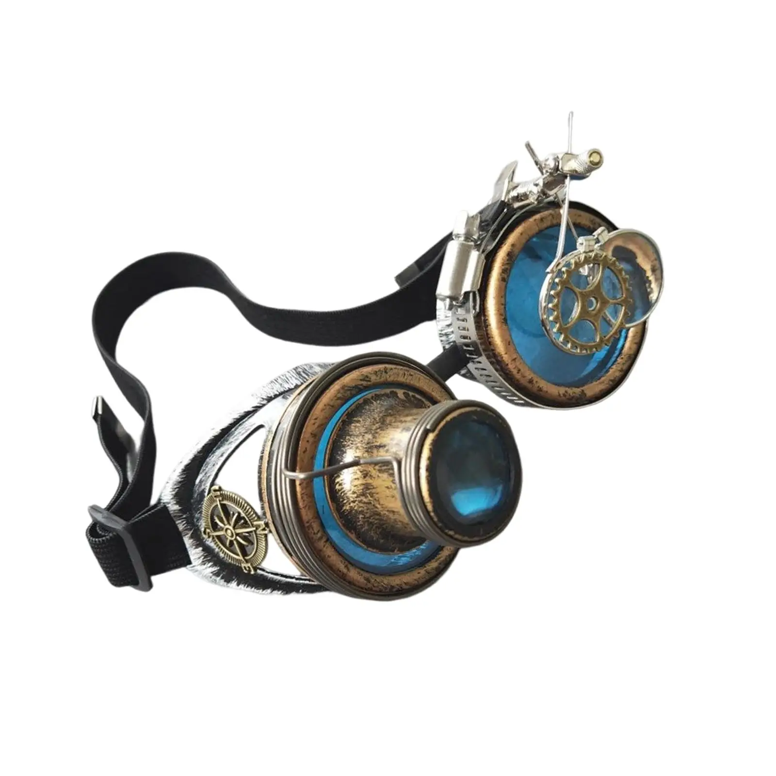 Fashion Steampunk Goggles Colored Rustic Women Accessories Gothic Punk Ocular Loupe Sun Glasses for Props Eyewear Cosplay