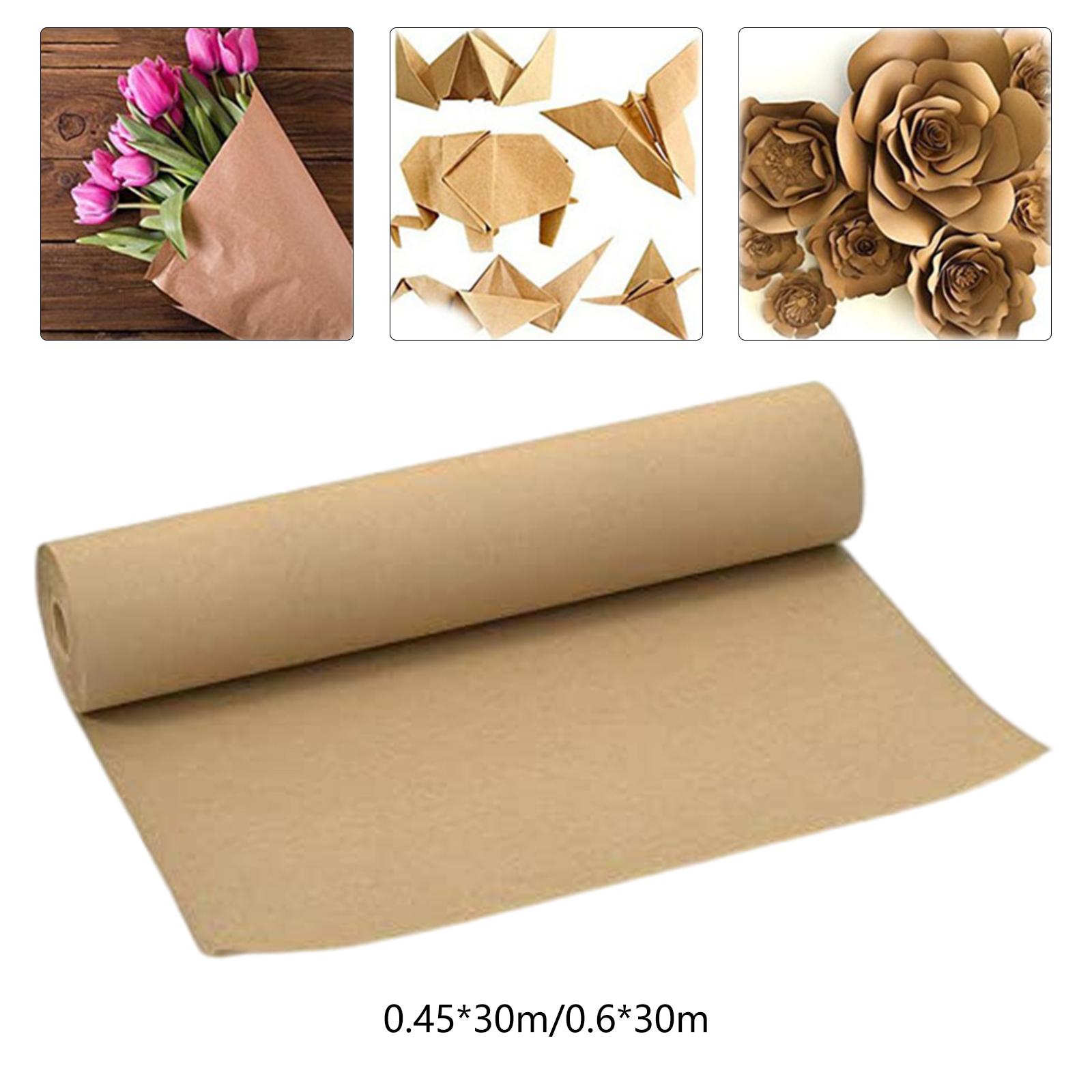 98ft Brown Kraft Paper Roll for Packing, Gift Wrapping, Table Runners Decorative, Dunnage