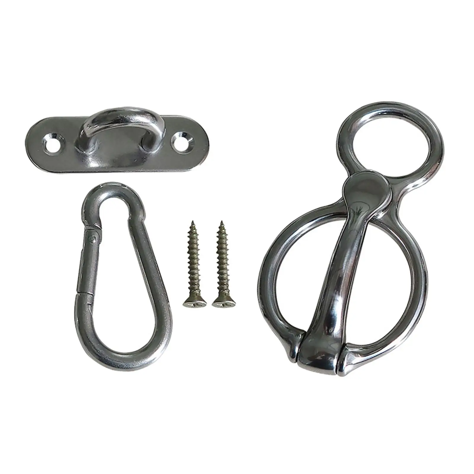 Horse Tie Ring Stainless Steel Fasteners with Eye Bolt Quick Snap Outdoor Sports Equestrian Livestock Tie Off Accessories