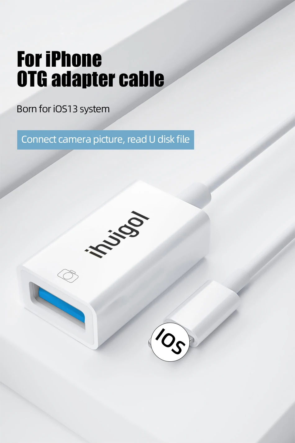 phone jack to usb converter ihuigol iOS 13 OTG Adapter Lighting to Micro SD Camera Card Reader TF Memory Card U Disk USB 3.0 Data Converter For iPhone 11 12 cell phone plug adapter