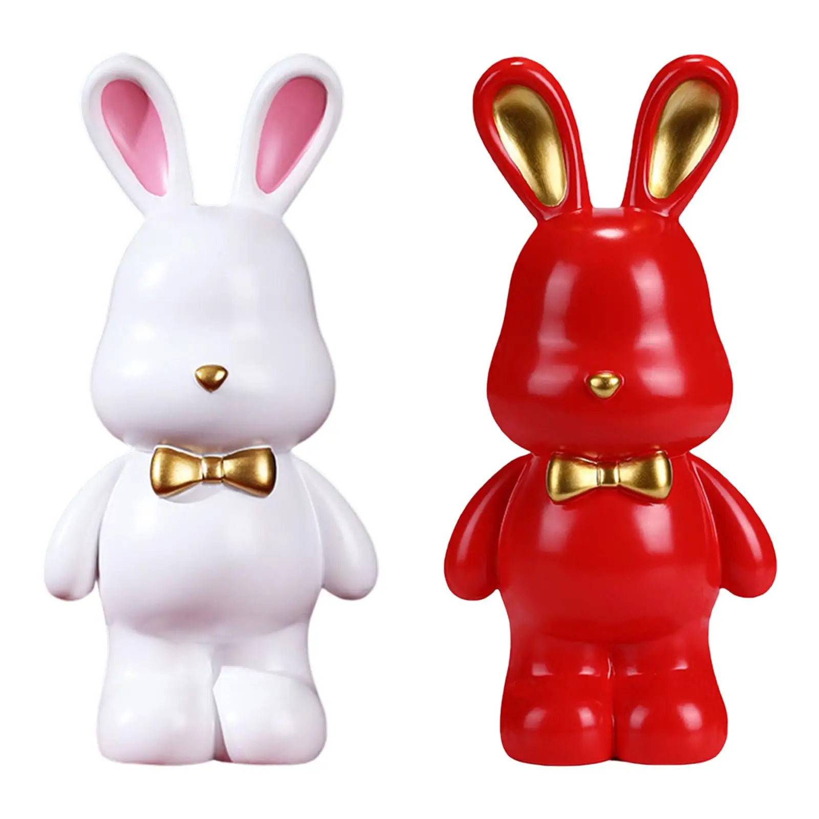 Money Statue Saving Box Storage Container Case Easter Rabbit Piggy Bank for