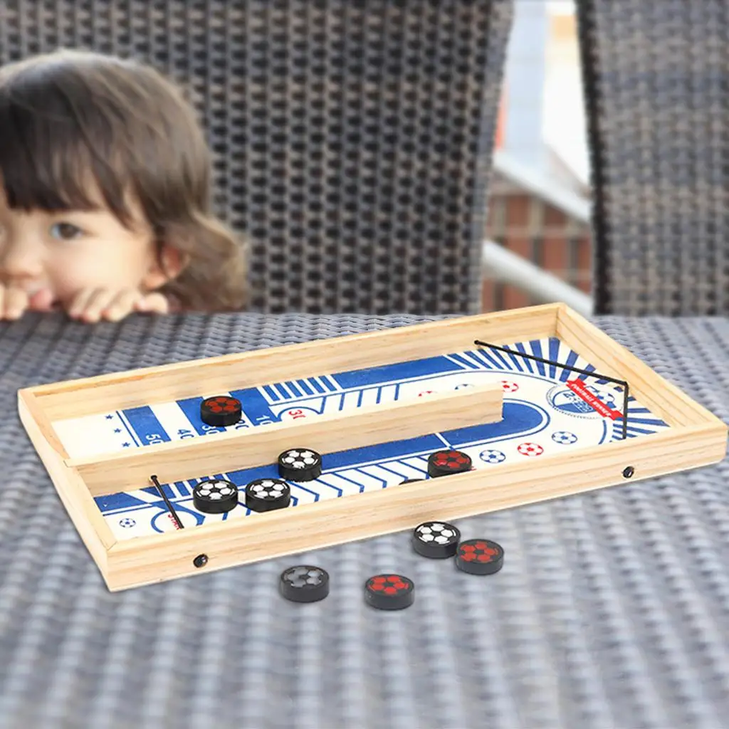 Wood Sling Foosball  Game Board Hockey Board Bouce Chess Toys