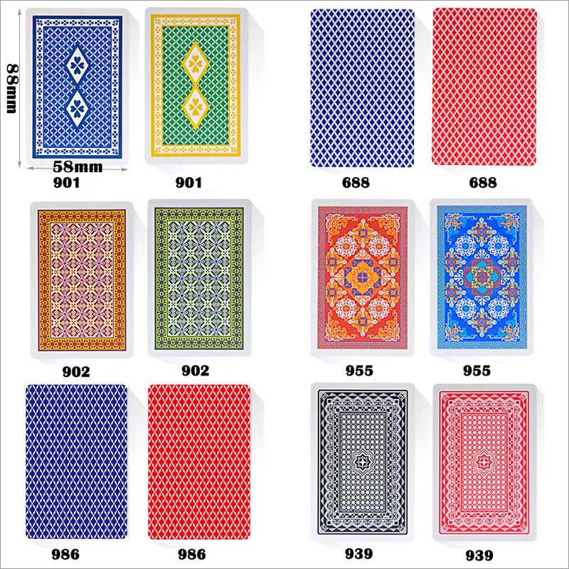 Description Picture 6 of item1 PCS Playing Cards Two Sided Scrub Casino Plastic Playing Cards Waterproof Poker Club Board Games 58*88mm Magic Tricks Tool
