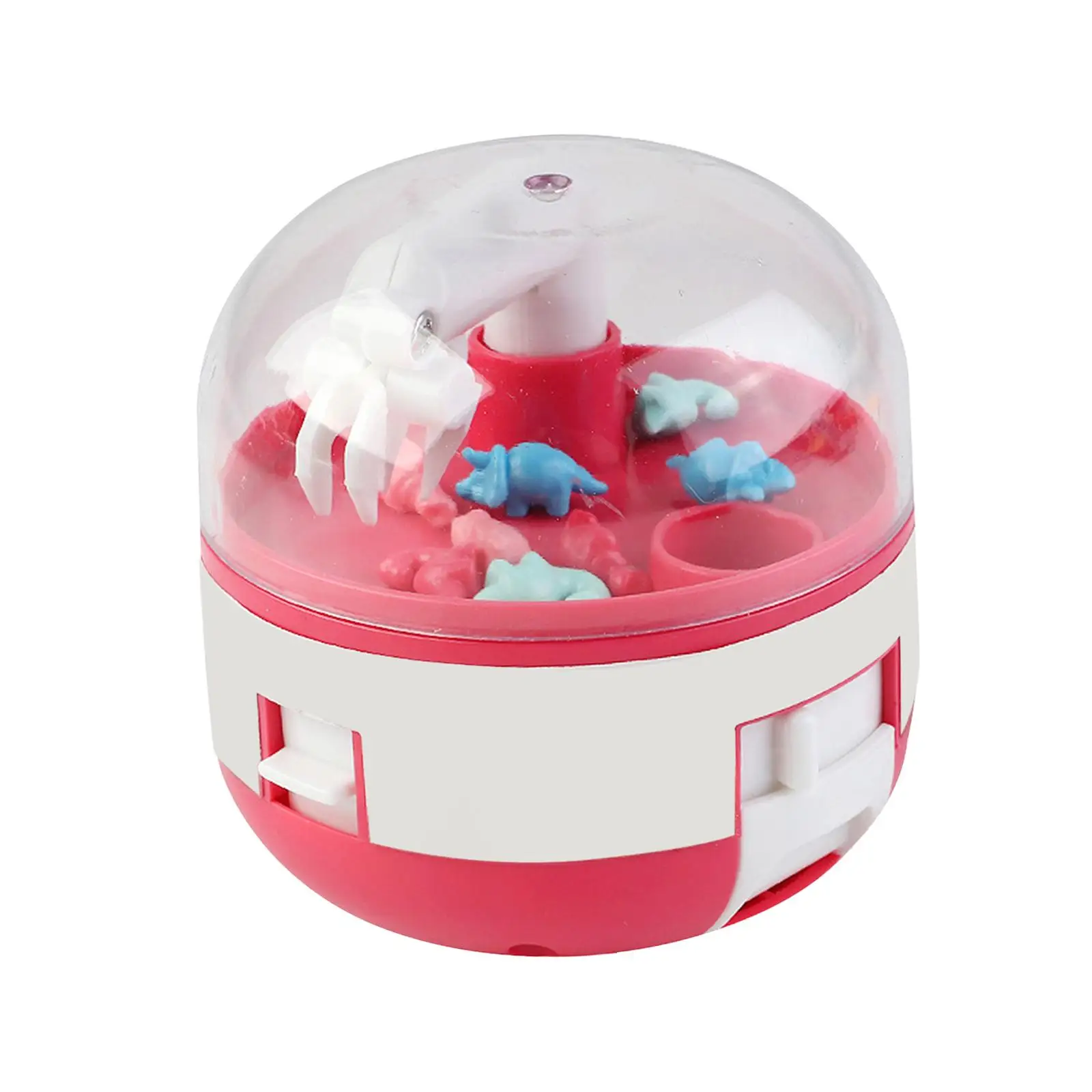 Machine with 8 Tiny Stuff Prizes Dinosaur Capsule Catcher Miniature Toys for Game Birthday Kids Prizes Girls