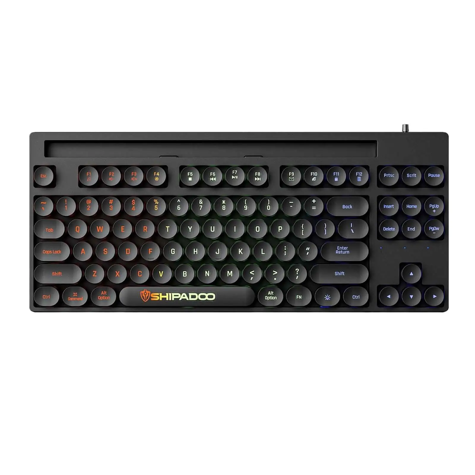 Mechanical Gaming Keyboard Portable Delicate Touch Scratchproof Smooth Quick Response Wired Keypad for Office Worker Gamer PC