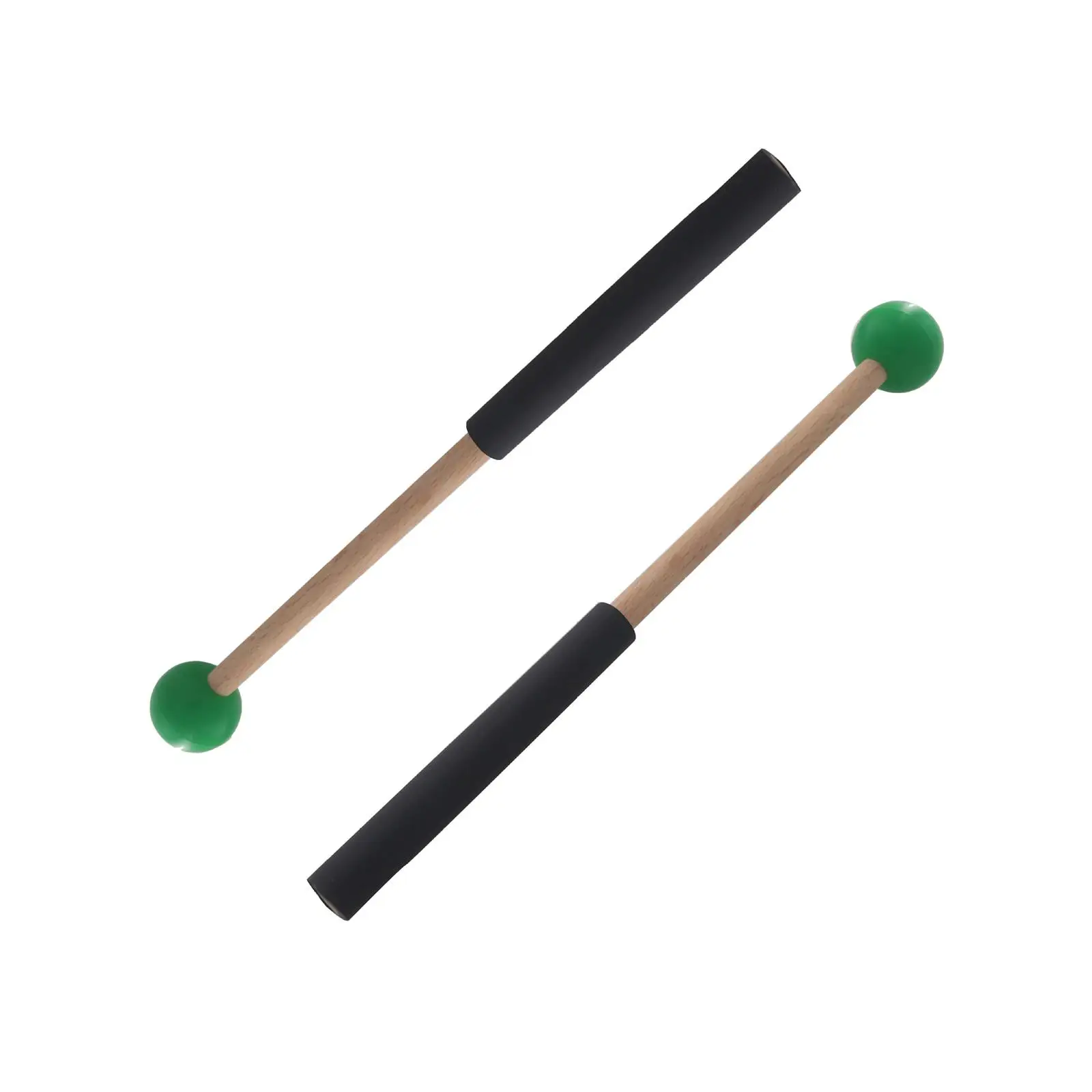 2Pcs 8.6inch Rubber Mallet Percussion Musical Drumstick with Wood Handle Lightweight Drum Mallet for Carillon Xylophone Yoga
