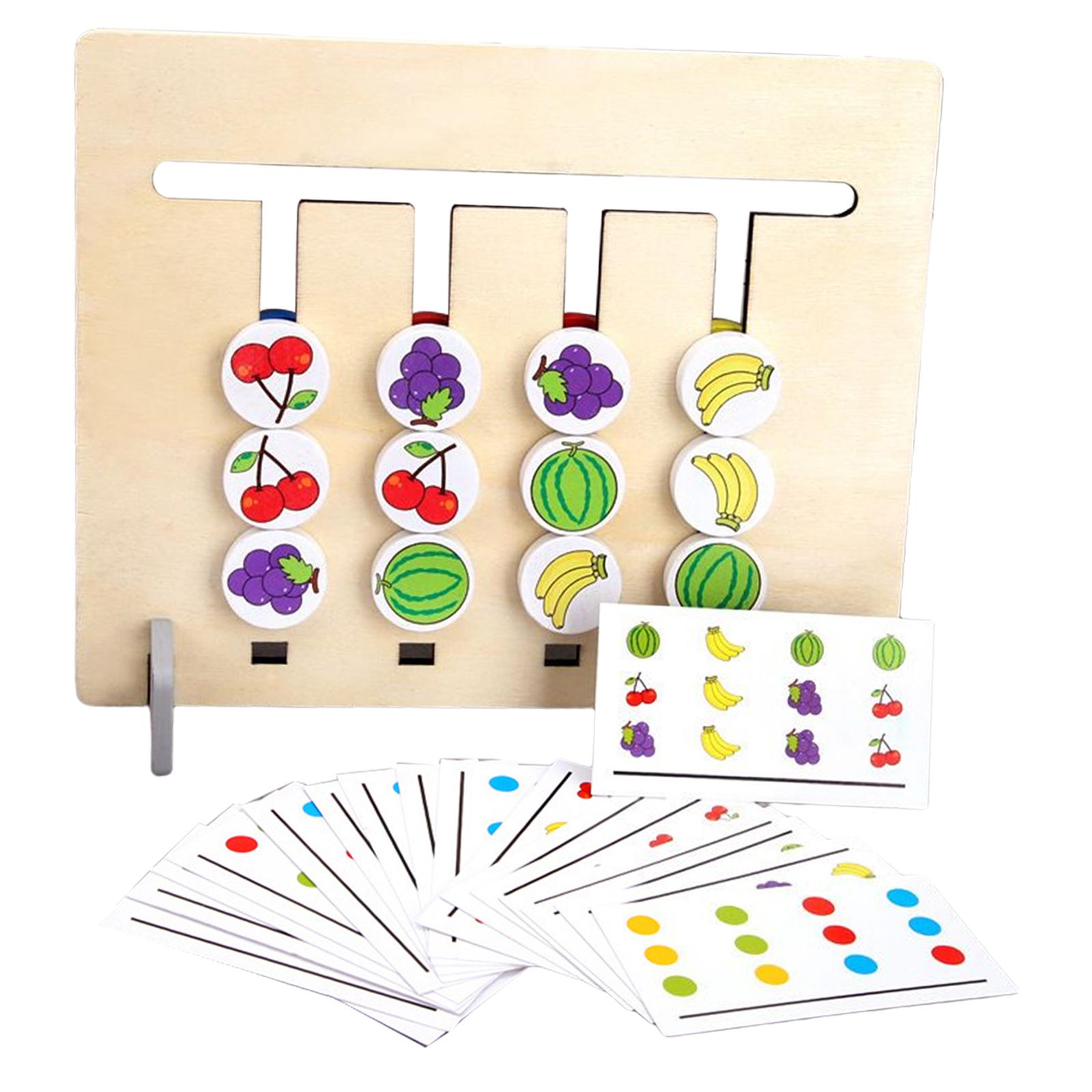 Kids Develop Brain Puzzle Wooden Matching Game Teaching Aids for 2 to 6 Age