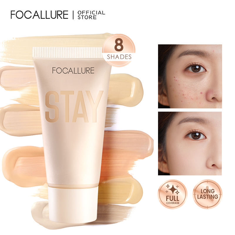 Best of FOCALLURE Waterproof Liquid Foundation Cream Full Coverage Oil-control Long-lasting Lightweight Face Concealer Base Cosmetics Reviews & Tips