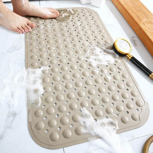 Anti Slip Bathtub Mats Rubber 46*46cm Bathtub Mat Suction Cup Shower Cushion  Foot Pad PVC Antiskid With Drain Hole Bathroom Part - AliExpress