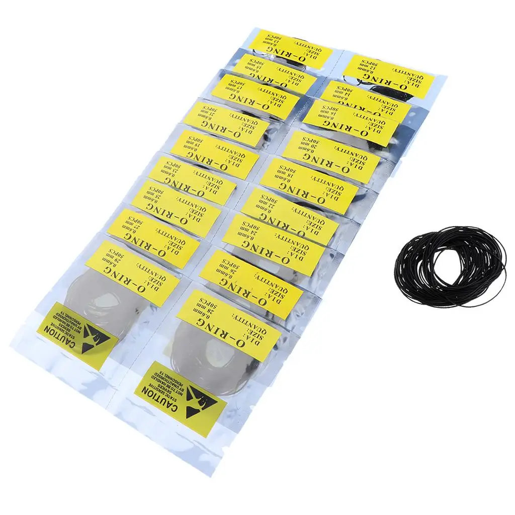 950pcs Watch Back Rubber Gasket O- Silicone Seal Replacement O-rings