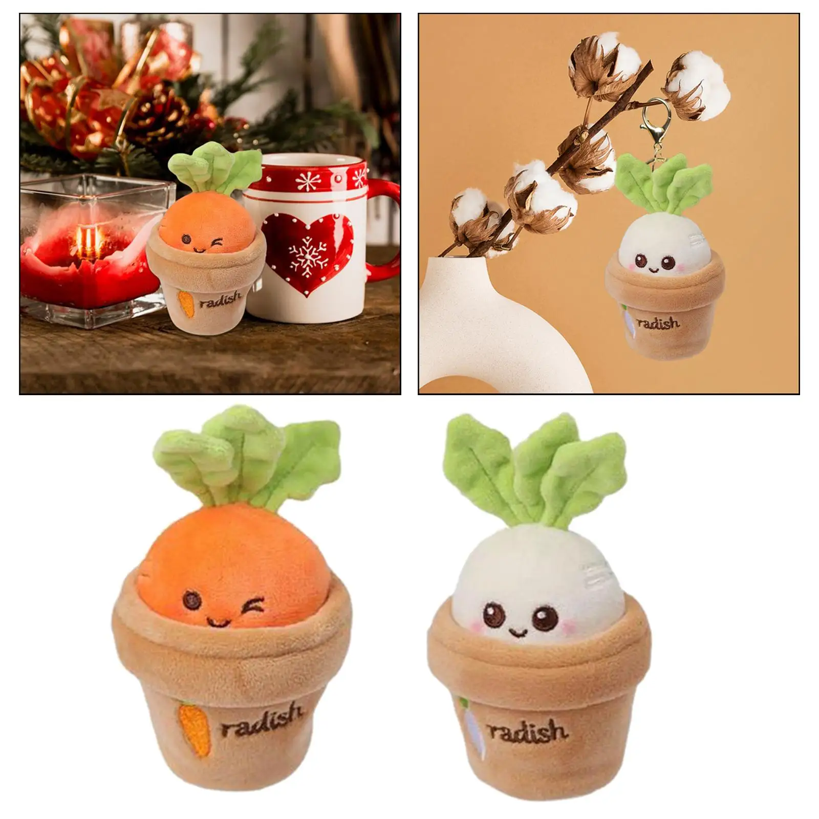 Carrot Plush Toy Keychain Birthday Gifts Stuffed Doll Gift Children Toy 2x