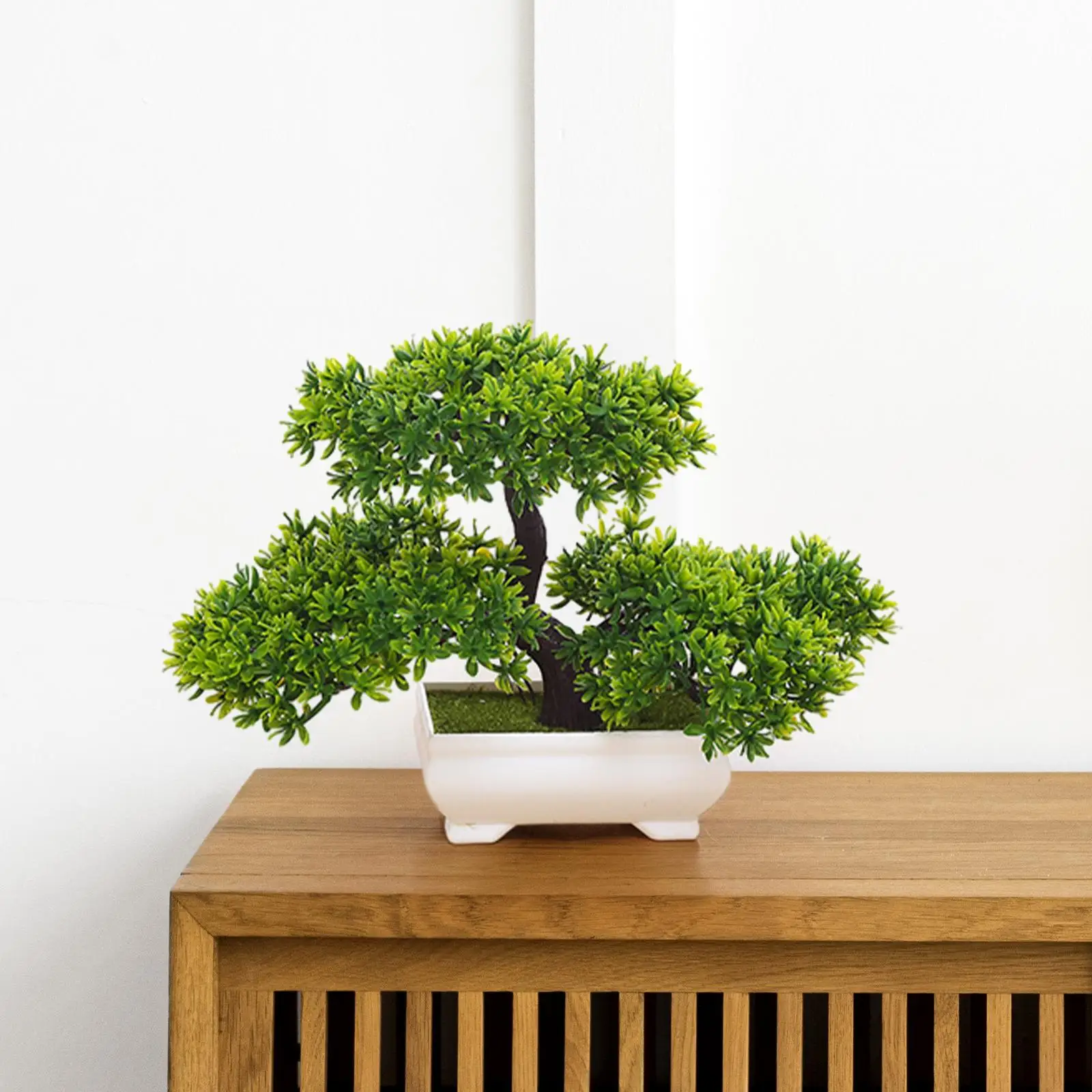 Artificial Bonsai Tree Indoor Desk Potted Pine Tree for Bedroom Shelf Office