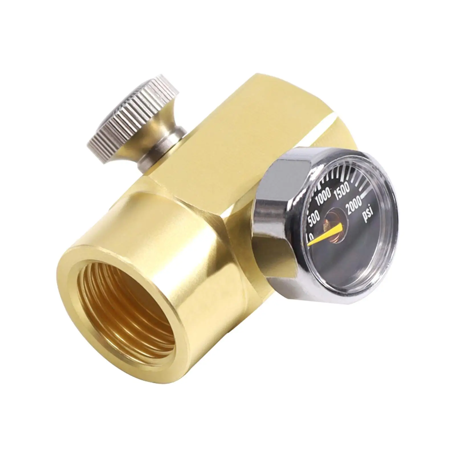 Brass Cylinder Refill Adapter with Switch Inflatable W21.8-14 Soda Refill Bottle CO2 Cylinder Filling Adapter