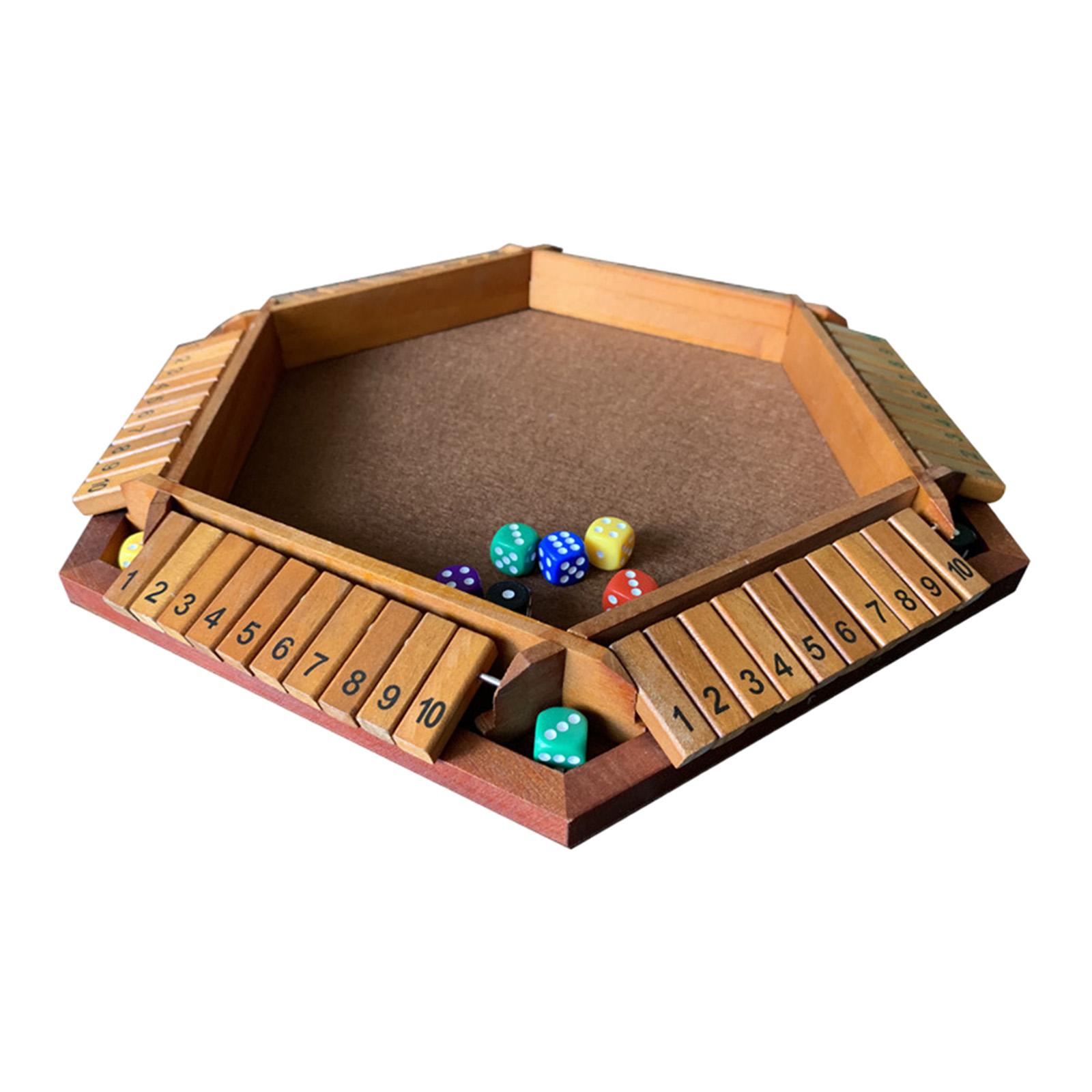 Wooden Table Dice Games 2-6 Players Wooden Table Board for Family Party