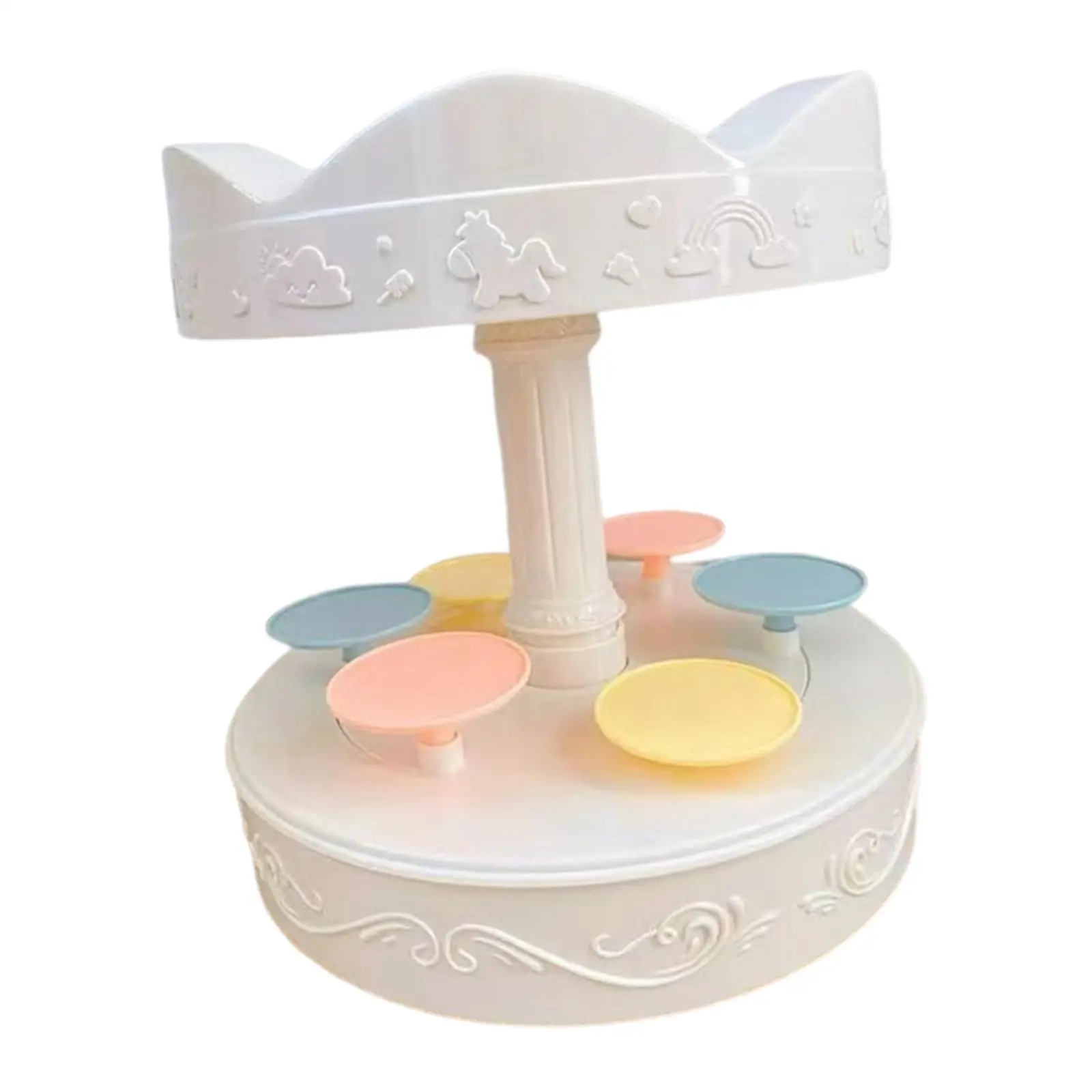 Electric Turntable Cupcake Display Stand Battery Operated Automatic Rotating Carousel Cupcake Holder