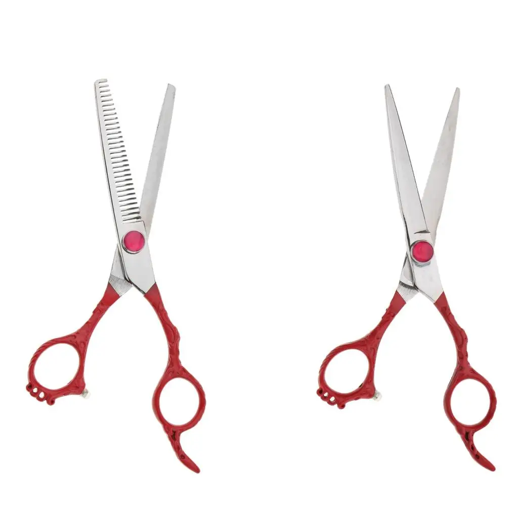 Premium Hairdressing Barber Salon Scissors Hair Thinning Shears 6.7 Inch, Women Men Hair Cut Cutting Equipment Tool