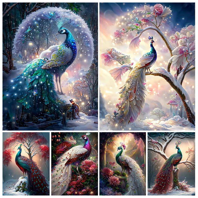 5D Diamond Painting Pink Peacock Cross Stitch Animal Diamond Embroidery  Sale Mosaic Rhinestone Pictures Home Decor Art