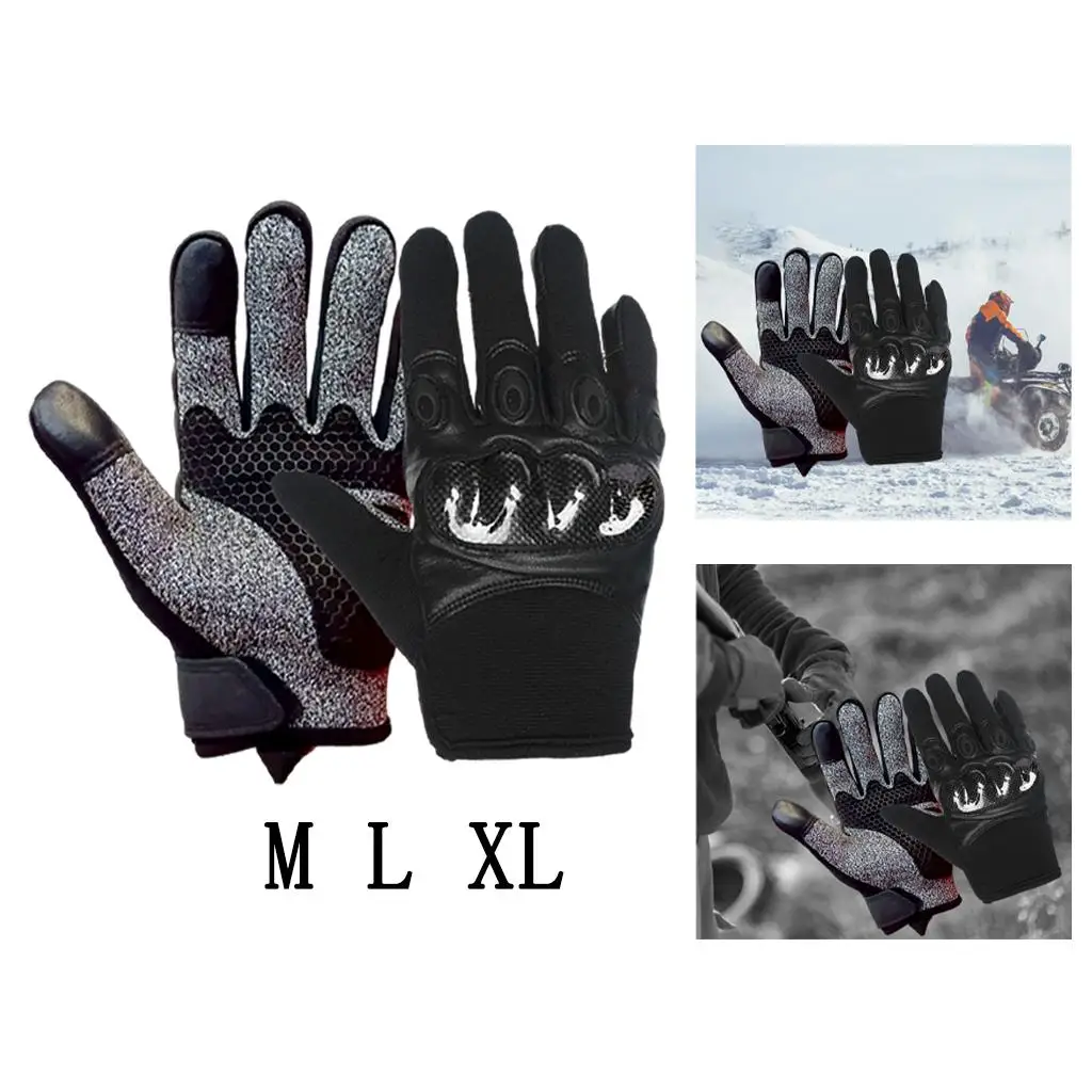 Motorcycle Gloves Adjustable Anti Slip Hand Warmers Breathable Hiking Running  Gloves  Unisex Riding Snowmobiling Cold Weather