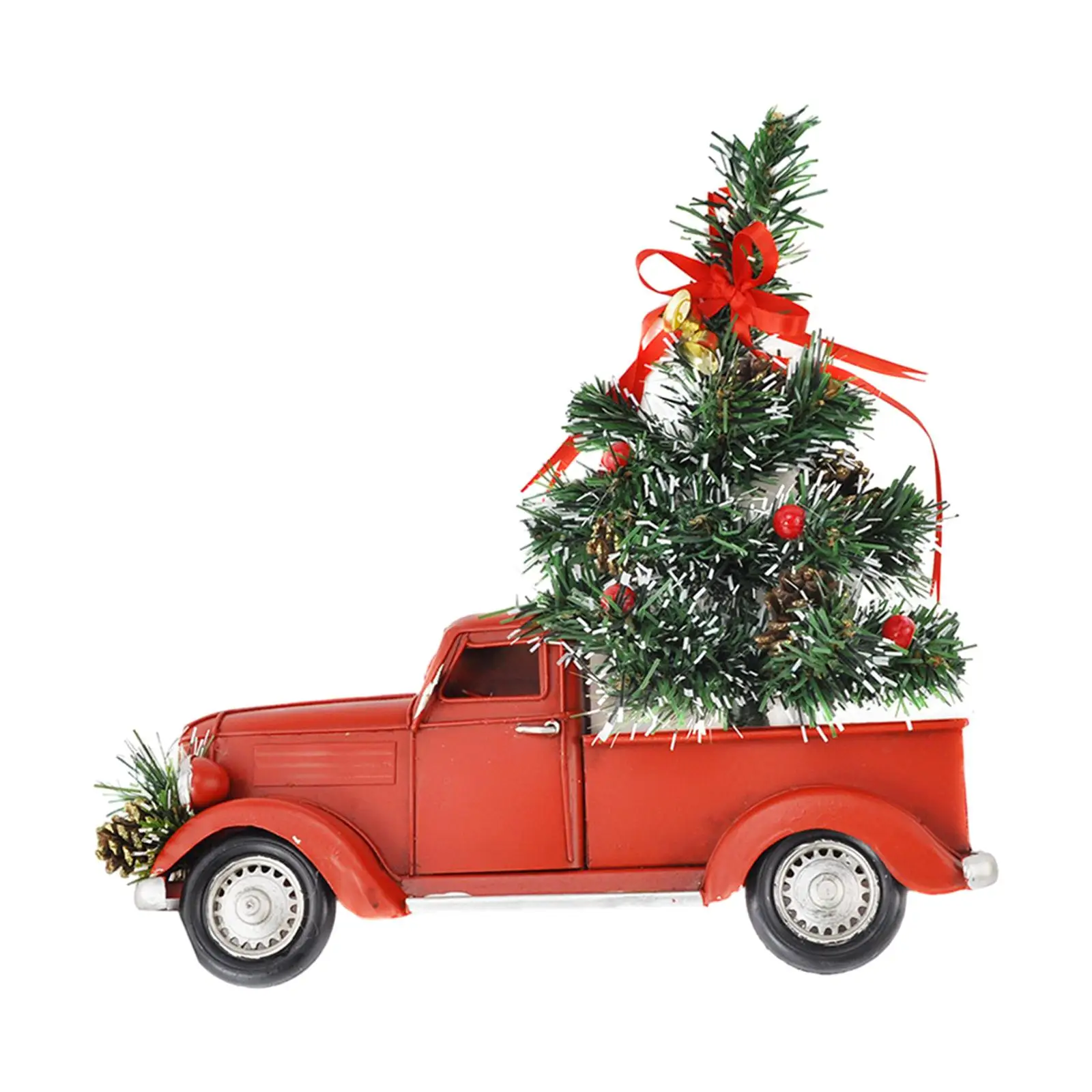 Metal Pickup Truck Car Model Metal Pickup Model Truck Christmas Decoration for Farmhouse Table Party Living Room Ornaments