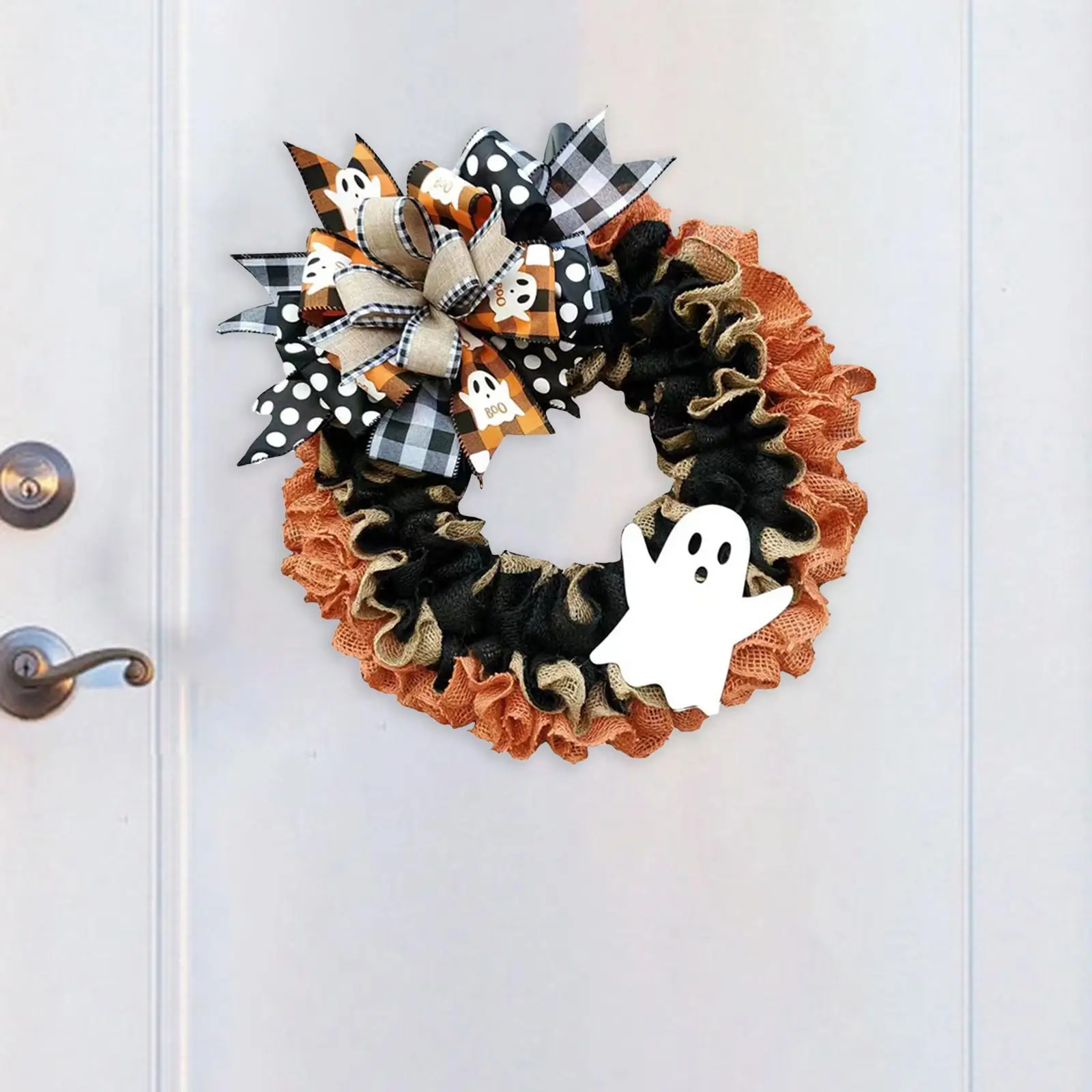 Halloween Wreath Gorgeous Eye Catching Indoor Outdoor Halloween Wreath with Ghost for Wedding Yard Easter Decoration Holiday