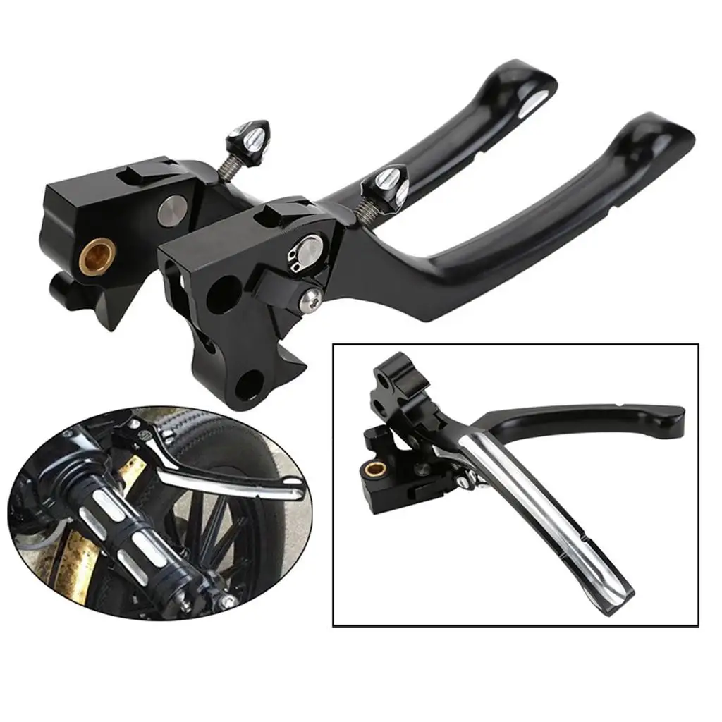 Motorcycle CNC Regulator Clutch Brake Lever Set Aluminum for   883 1200 XL 2004-2013, Black