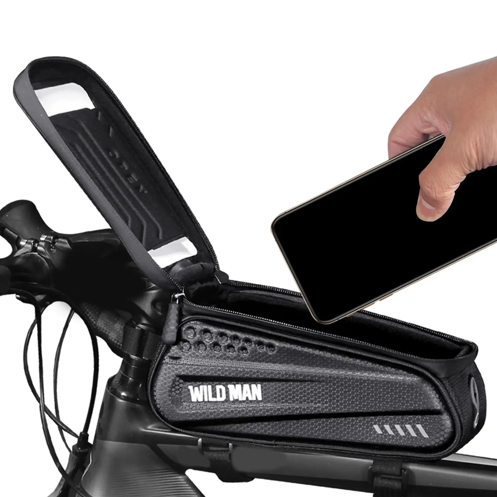 PU Cycling Bag Phone Holder Case for 6.5in Phones   Keys
