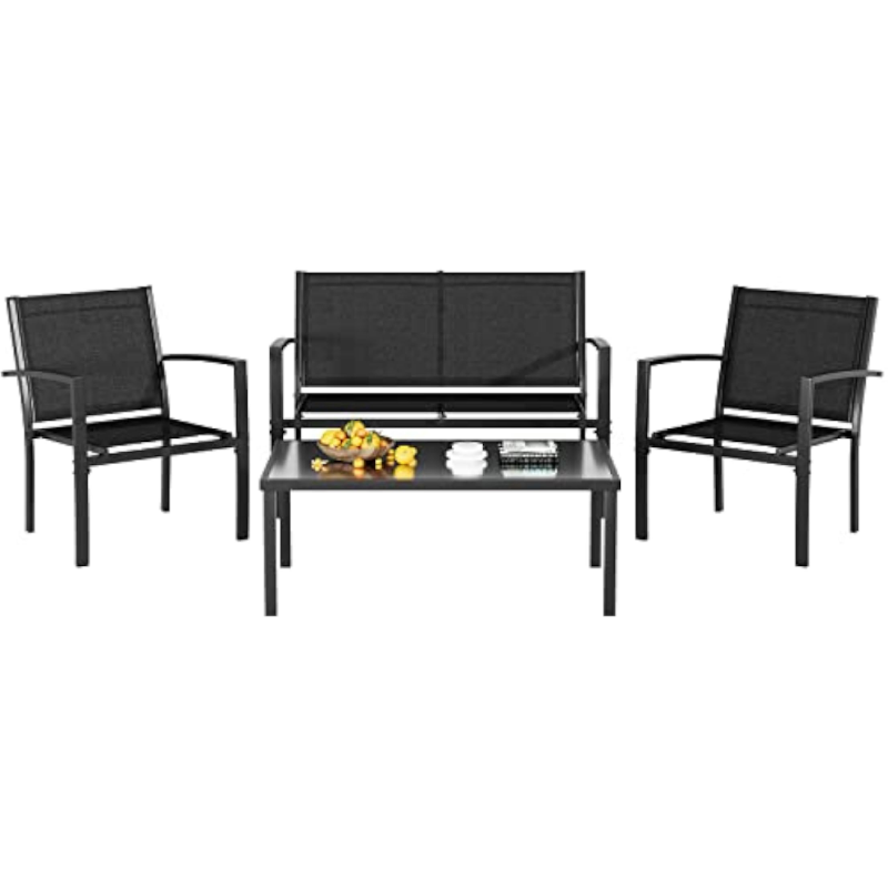 Title 4, Greesum 4 Pieces Patio Furniture Set, Outdoor C...