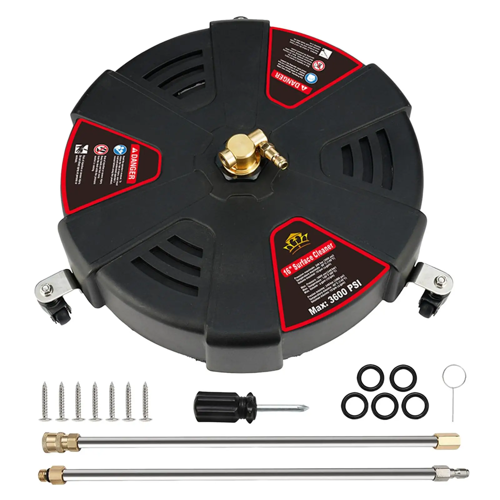 Driveway Power Washer Replaceable 3600 PSI Max Pressure 1/4