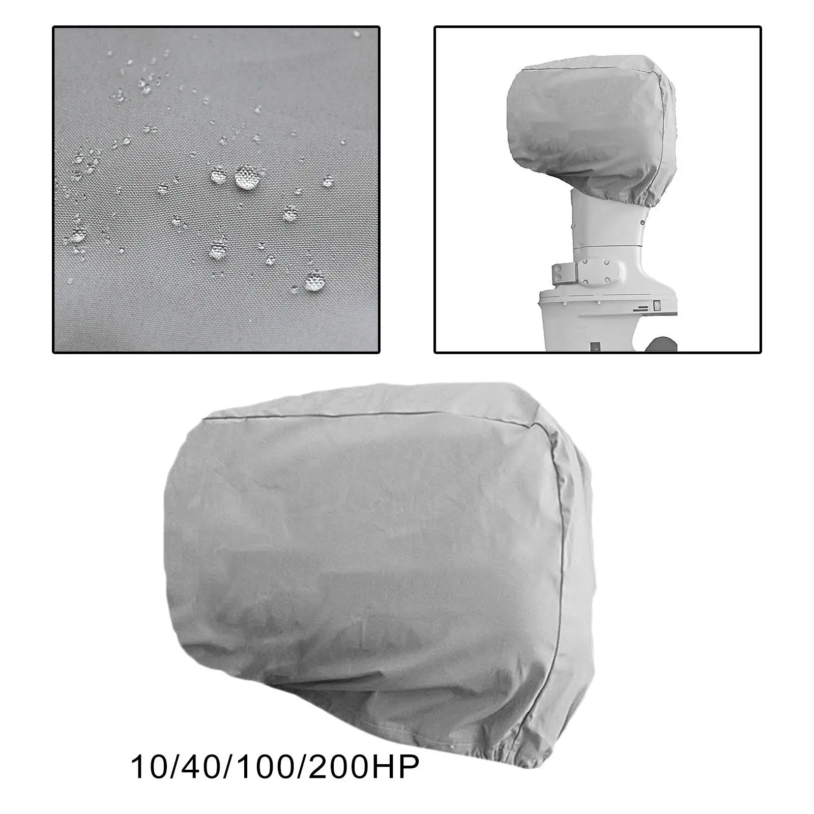 Outboard Motor Cover Heavy Duty Tear Resistant Boat Hood Covers for Fishing