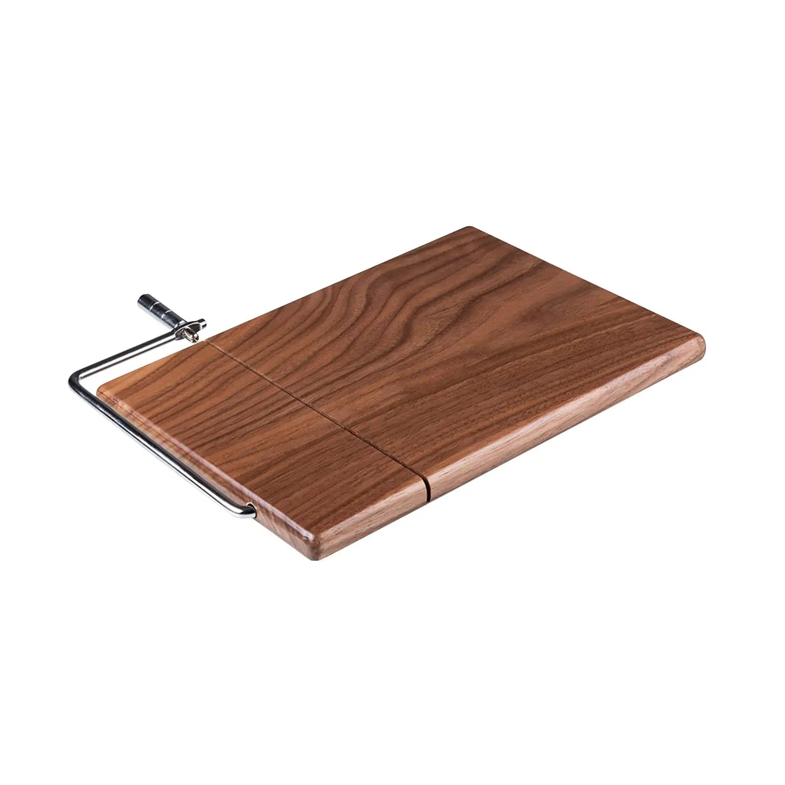 Wood Serving Board with Cheese Slicer with Stainless Steel Wire Cooking Butter Dessert Food Slicer for Fruits Butter Tofu Cheese