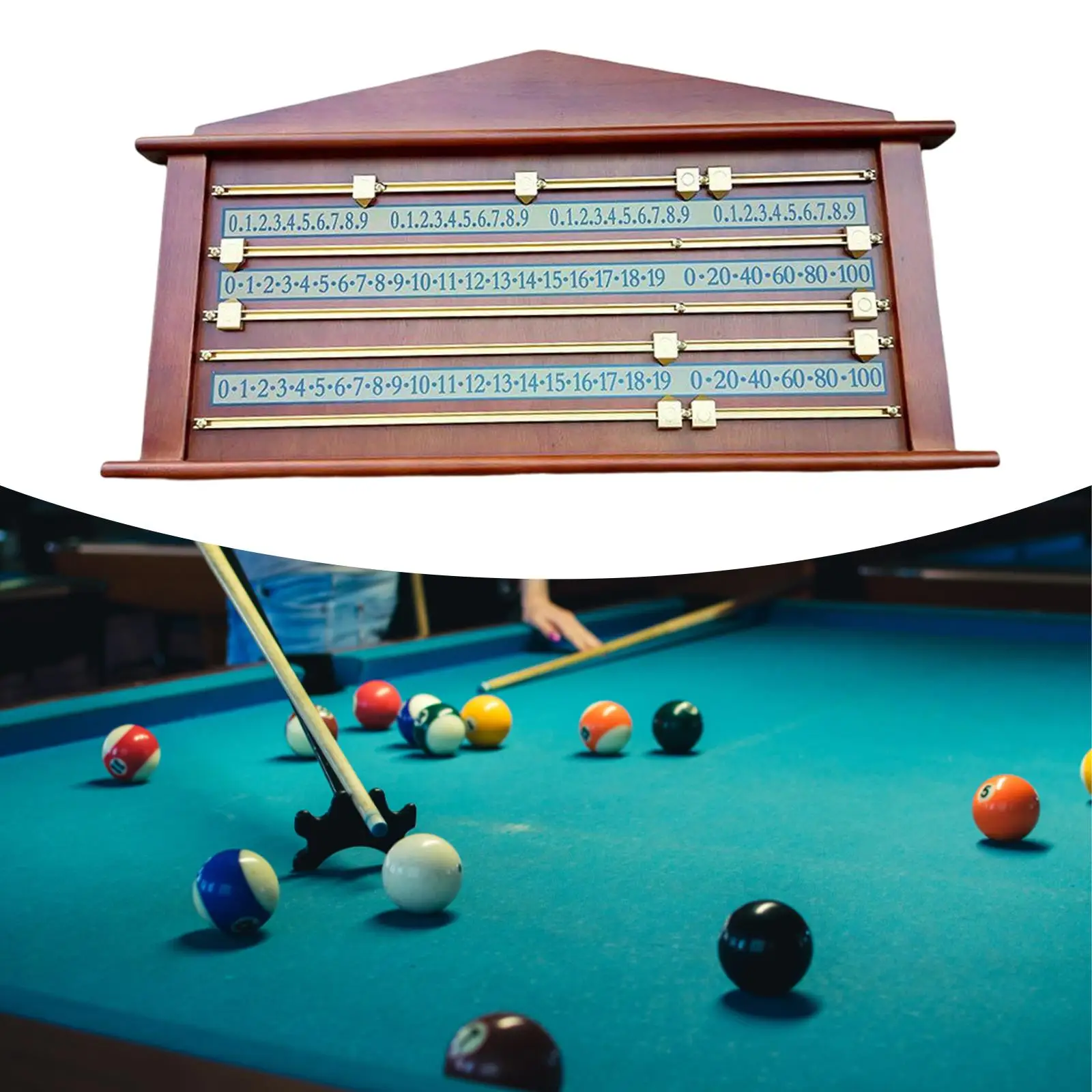 Wooden Snooker Billiard Score Board Accessories Device Counters Shuffleboard