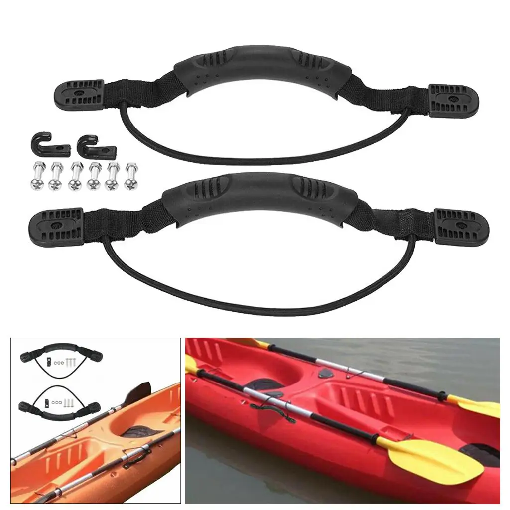 2 Pcs Kayak Carry Handles Paddle Park Handles with  Cord for Boat, Canoe