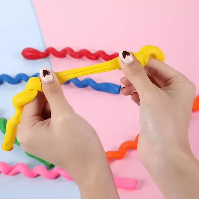 Spiral Twisted Latex Balloons 100Pcs 17
