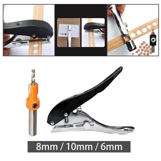 Punching Pliers 25 Sheet Capacity Handle Punch for Card Craft Paper Woodworking Photo