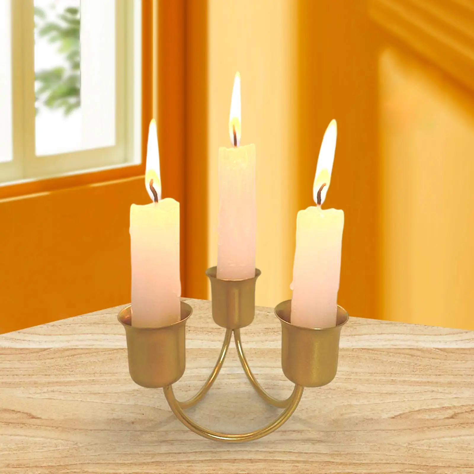 Taper Candle Holder 3 Arm Metal Candlestick Holders for Table Centerpieces, Wedding Party Decoration