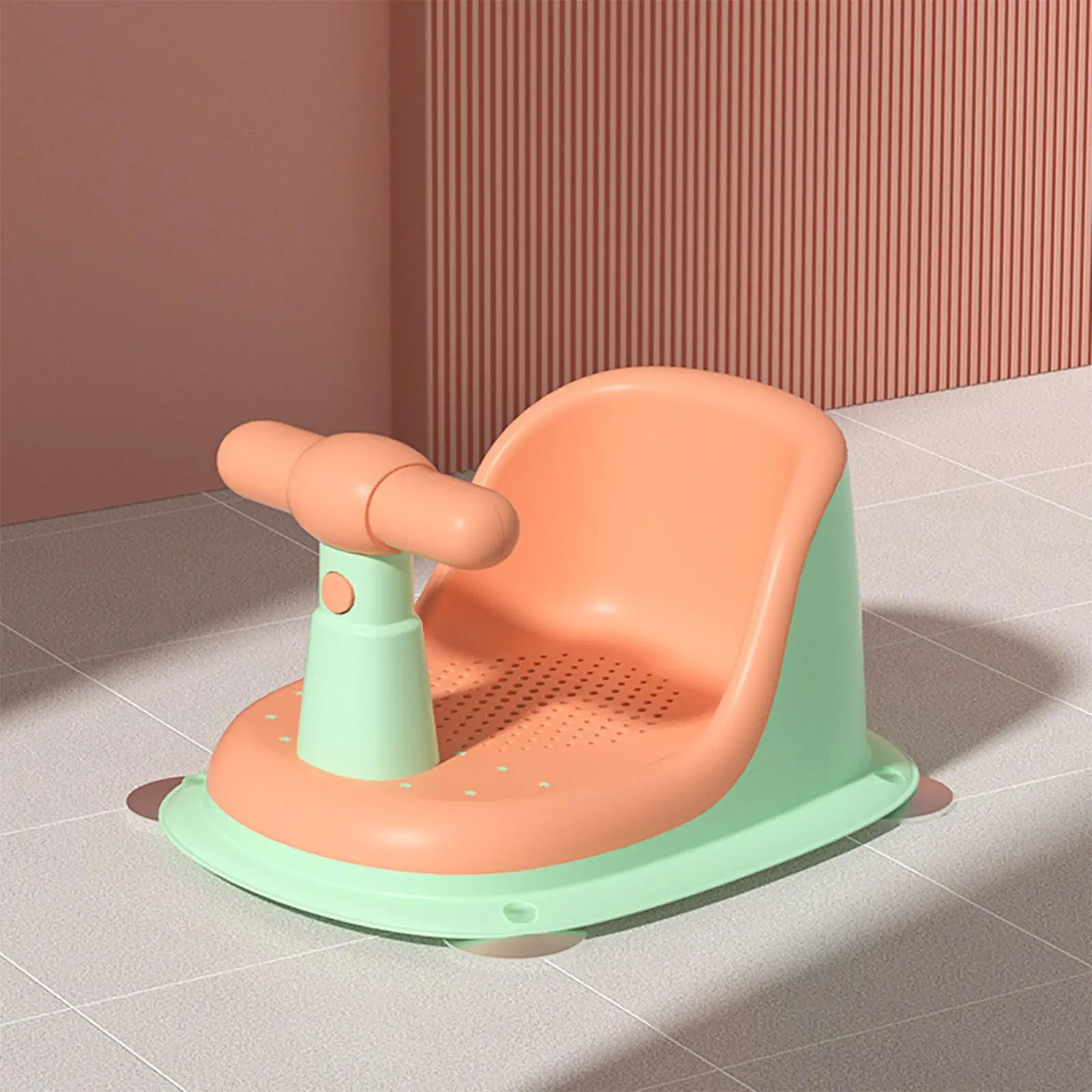 Baby Bathtub Seat , Non  Suction Cup for Girls Kids Over 6 Months