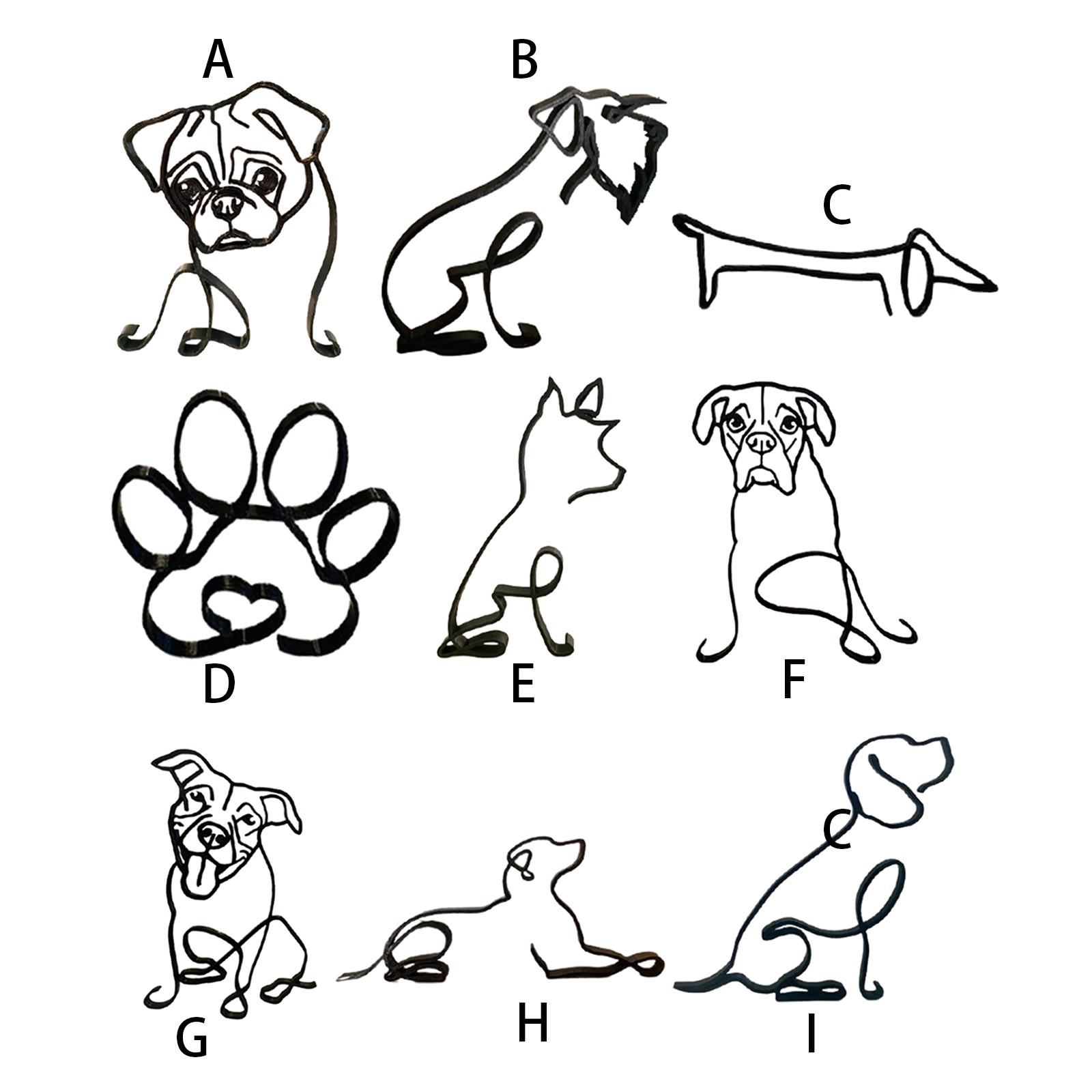 Абстрактные скульптуры собаки, фигурки животных в форме линии, статуи для  дома и офиса, книжная полка для гостиной, украшение для помещения |  AliExpress