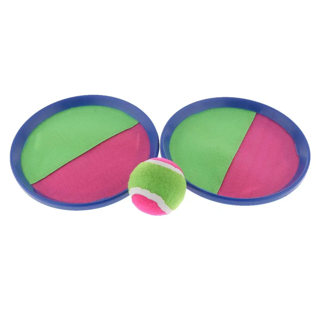 Throw Catch Bat Ball Game Sticky Racket Self-Stick +Elastic Ball