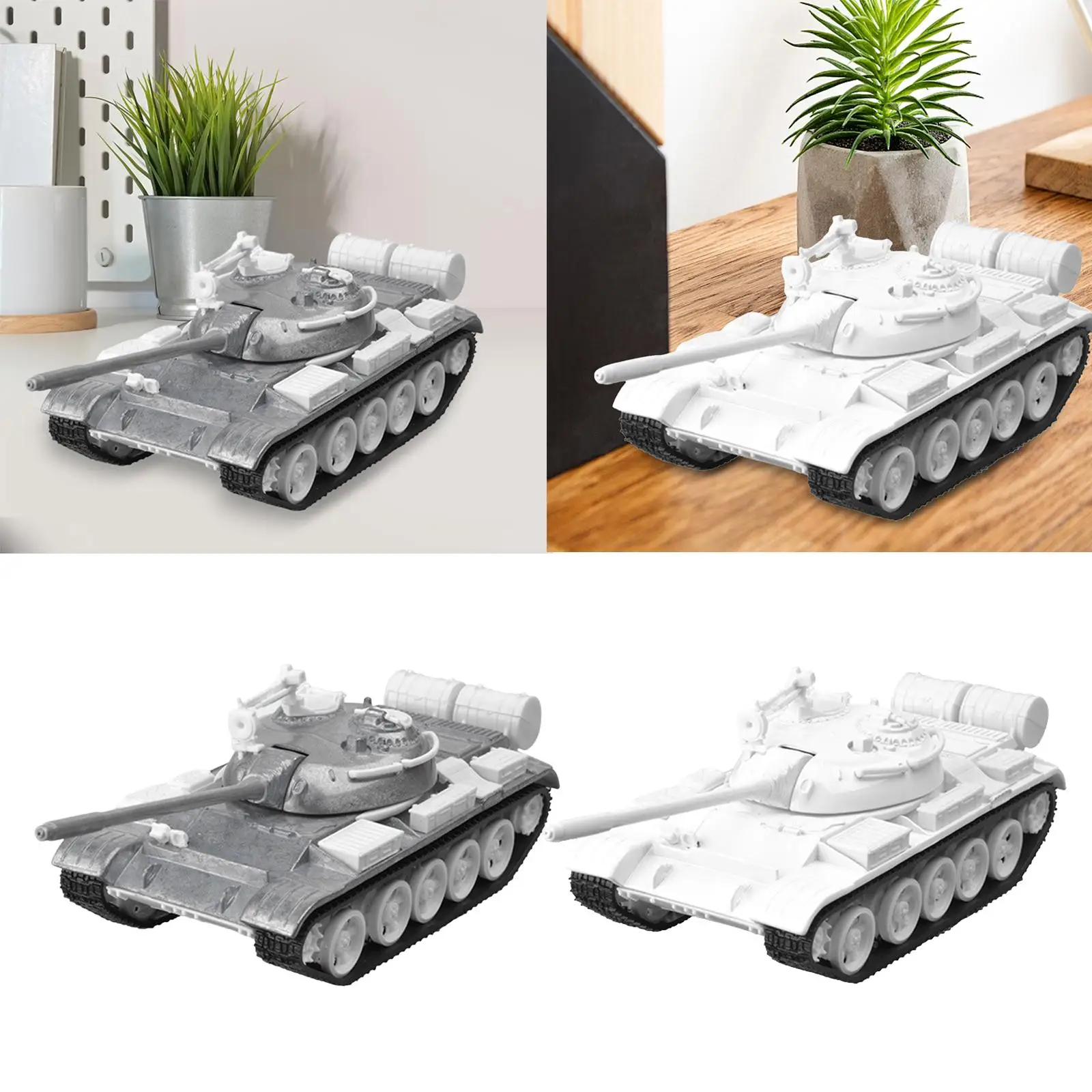 Metal Tank Model Diecast Alloy 1:48 Scale DIY for Table Birthday decor