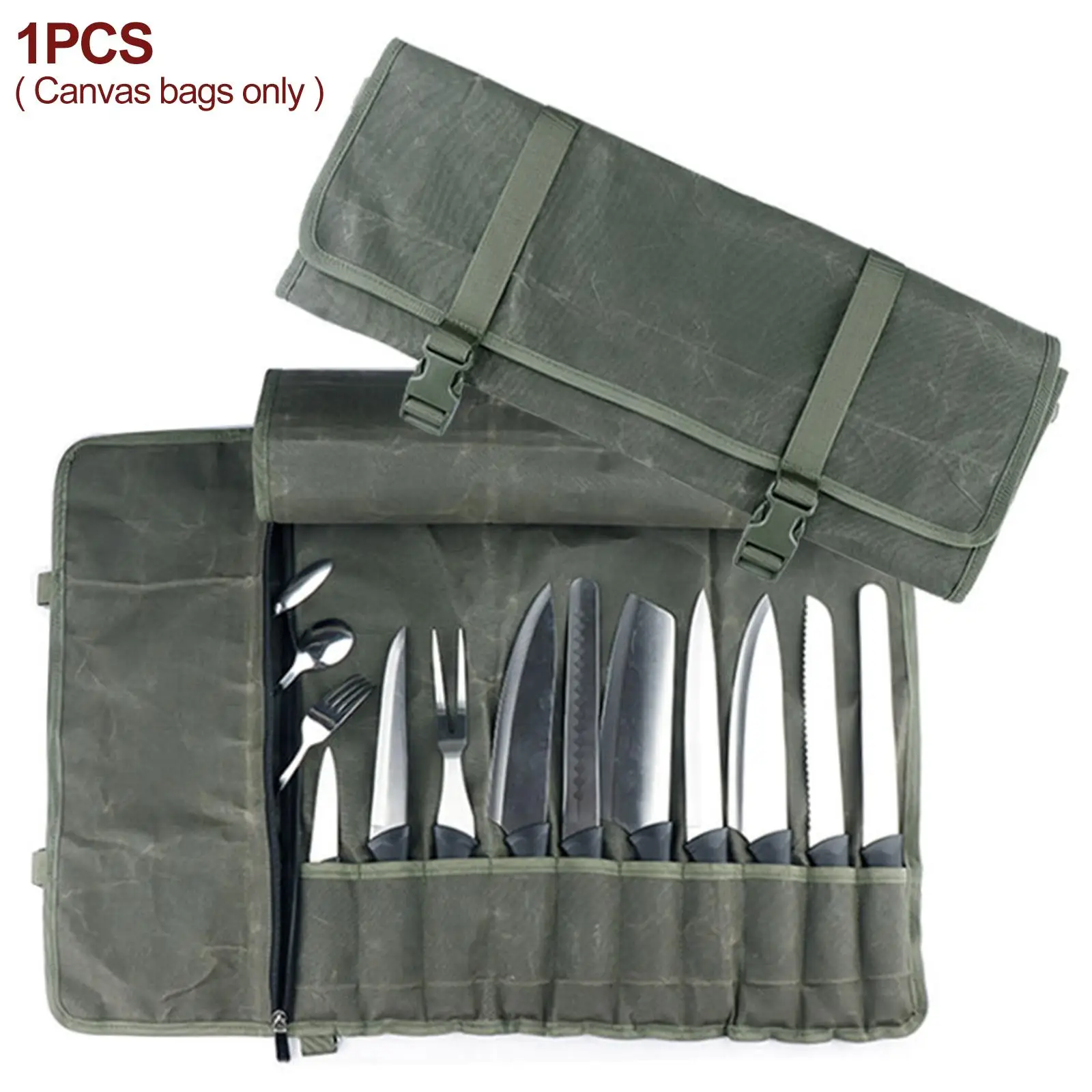   Roll Bag with Shoulder Strap   Cutlery Carrier Carry Case for BBQ