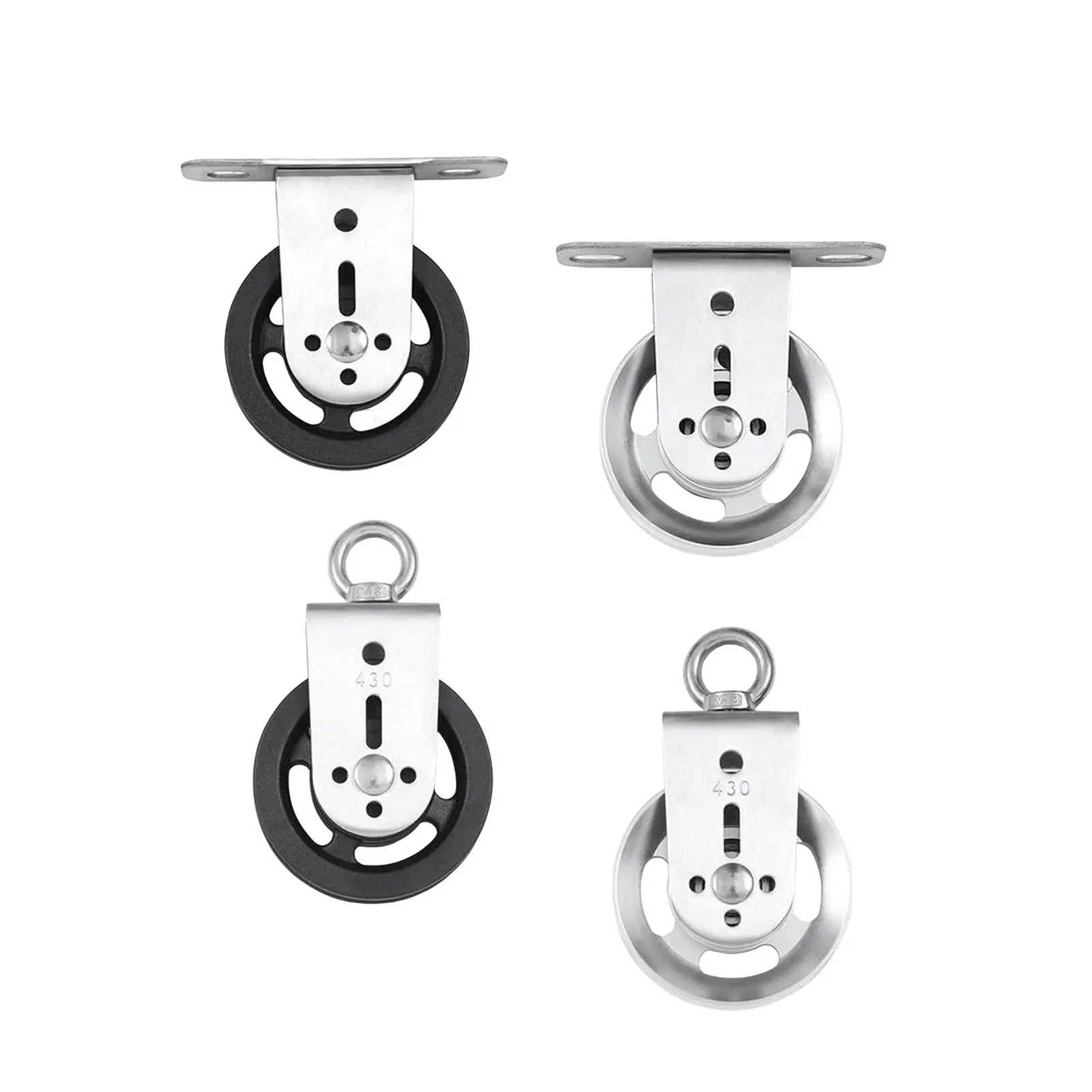 Pulley Wheel Portable Stainless Steel Lifting Pulley for Crane Traction Home