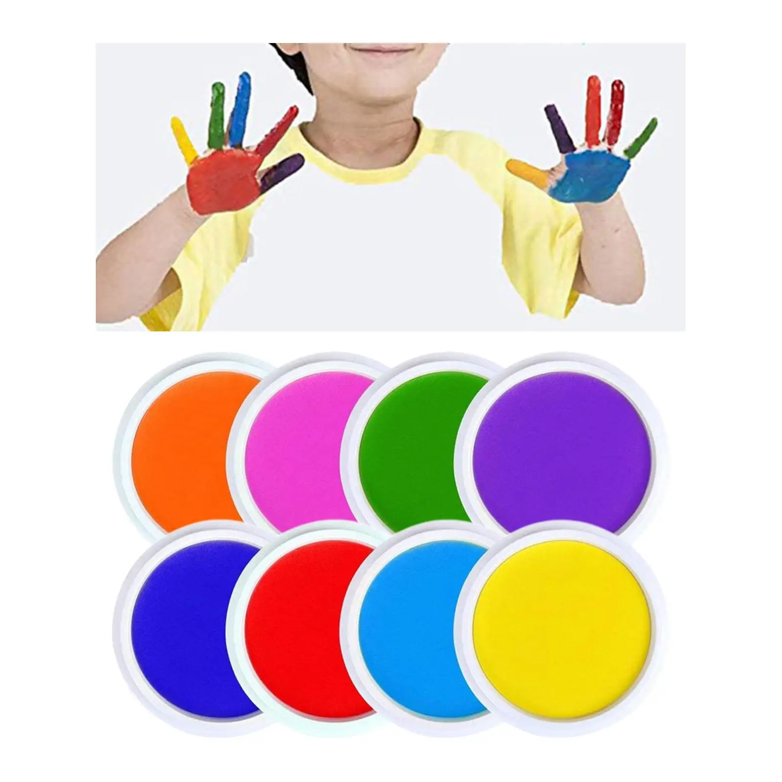 Finger Paints Set of 8 Kids Art Set Vivid Drawing for Crafting Toddler Boys