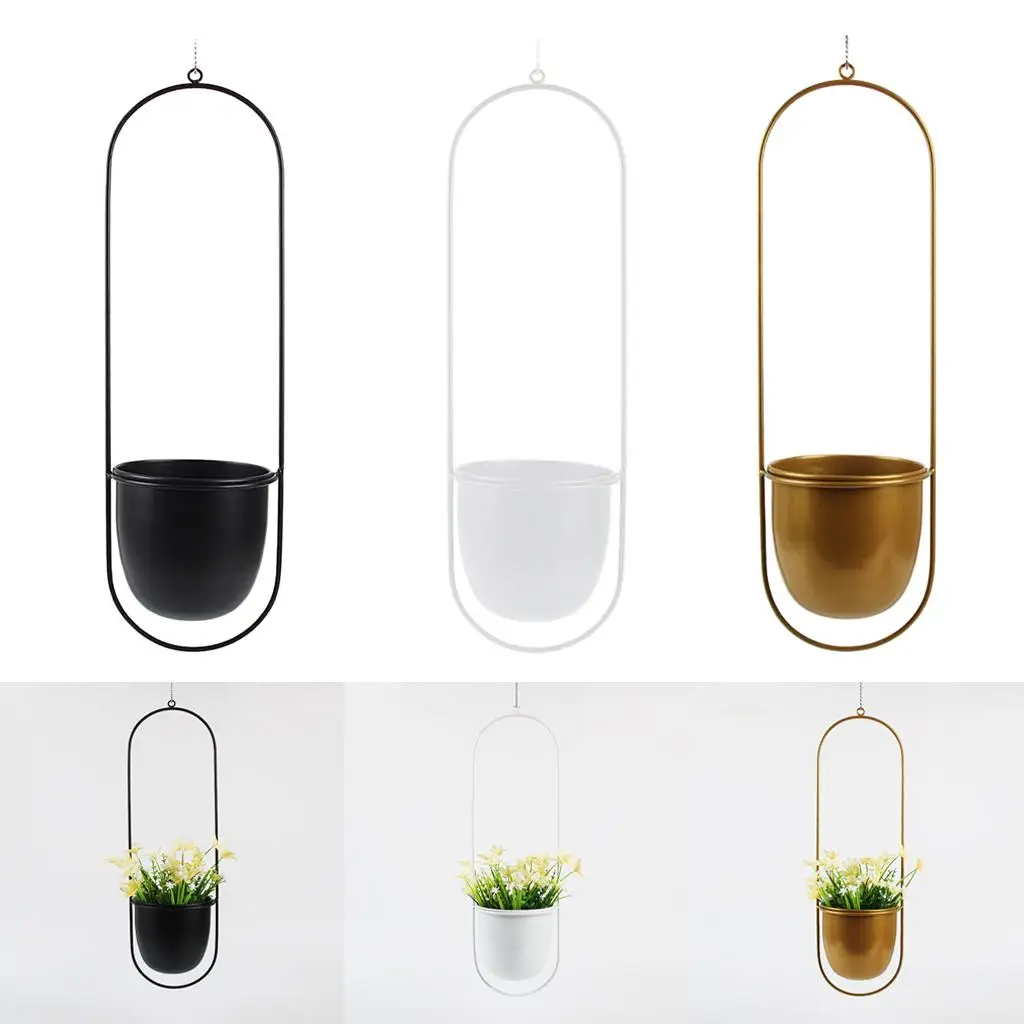 Nordic Design Metal Wall Modern Style Metal Plant Hanger Minimalist Planter Mid