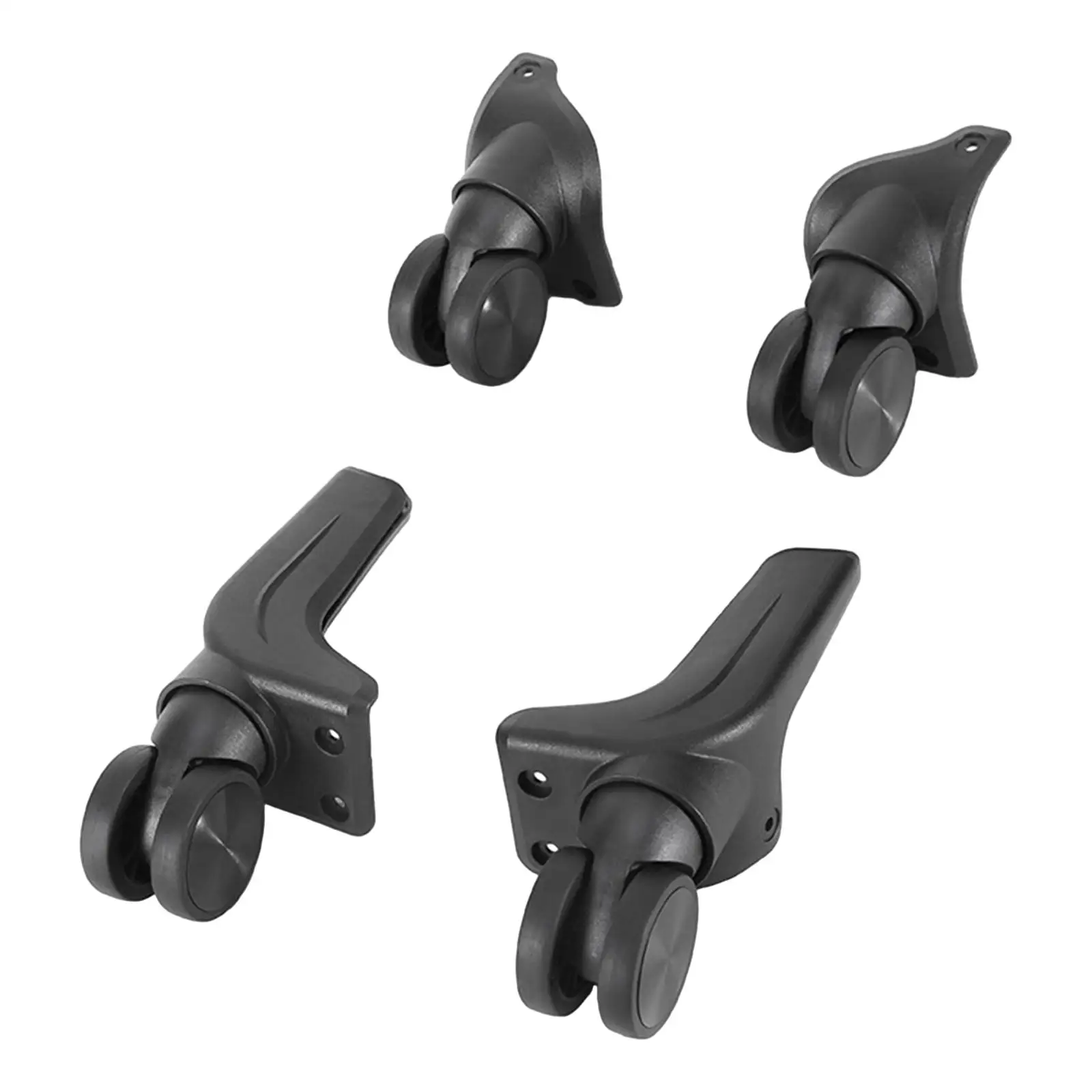 4 Pieces Replacement Luggage Suitcase Wheels Black Flexible Luggage Accessories Swivel Wheels Replacement Suitcase Caster Wheels