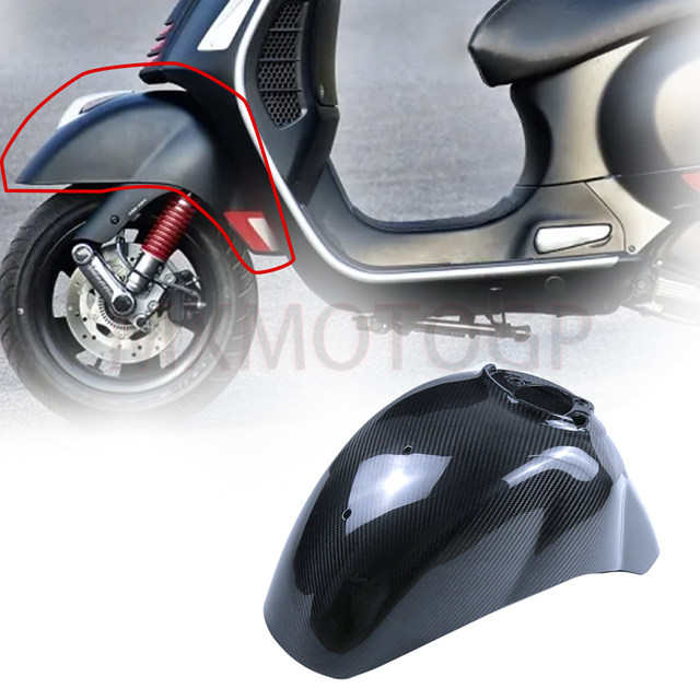 Vespa gts 300 hpe gts300 hpe 100% 用カーボンフロントフェンダー,モーターサイクルアクセサリー - AliExpress