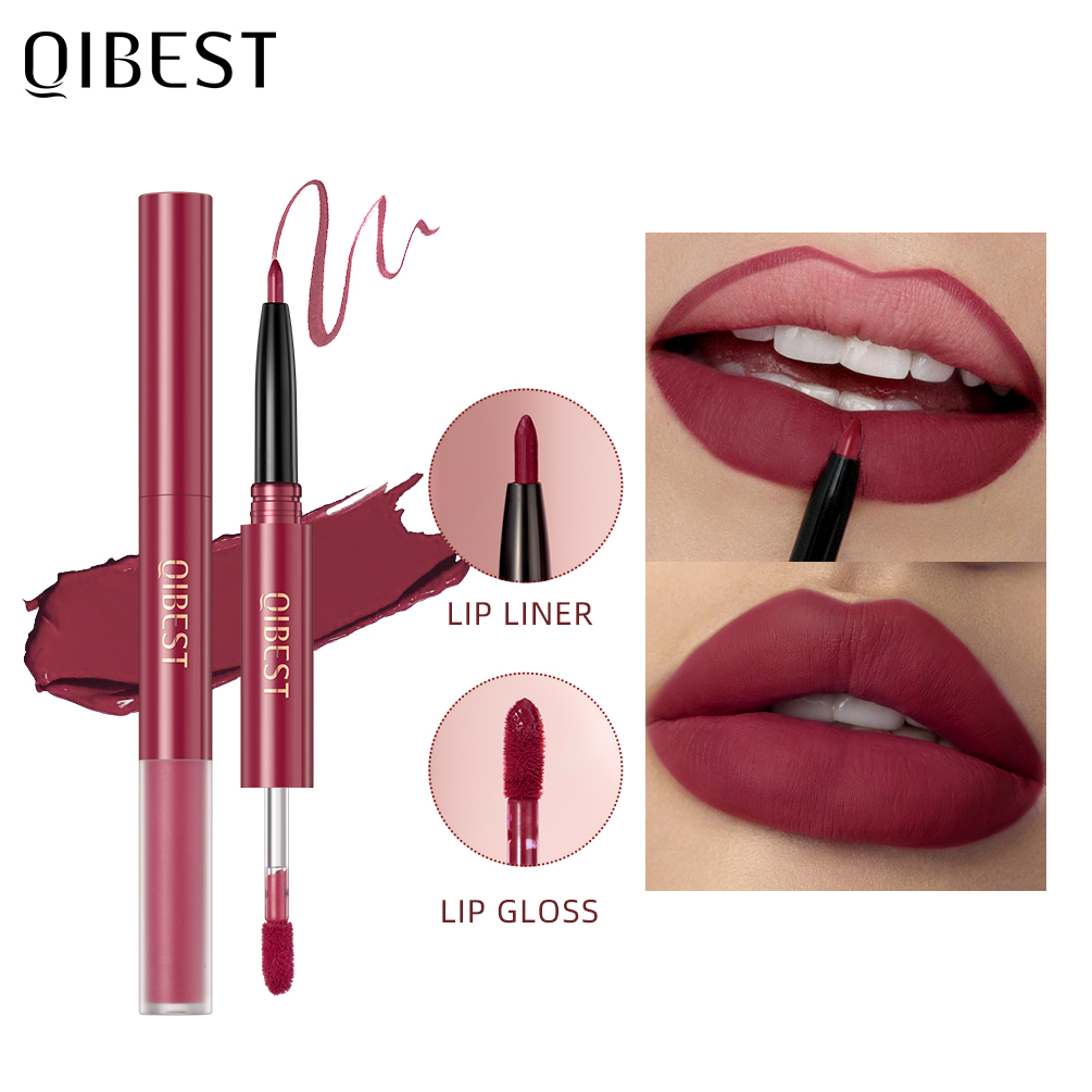 Best of 6 Colors Double-end Lip Gloss Waterproof Lipstick Pencil Long Lasting Sexy Red Lipgloss Beauty Matte Lip Liner Pen Lips Makeup Reviews & Tips